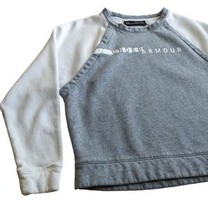 Under Armour Gray and White Sweatshirt